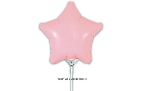 Star - Matte Pink - 9inch - verpakt 5stks - zelfsluitend