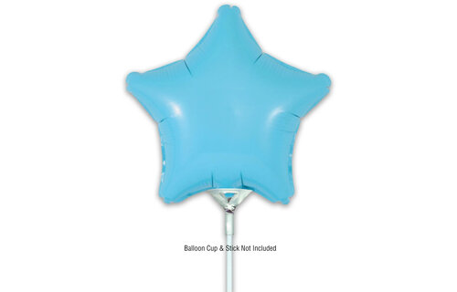 Star - Matte Blue - 9inch - verpakt 5stks - zelfsluitend