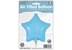 Star - Matte Blue - 9inch - package 5 ct - with valve