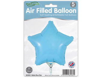 Star - Matte Blue - 9inch - package 5 ct - with valve