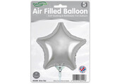Star - Silver - 9inch - package 5 ct - with valve
