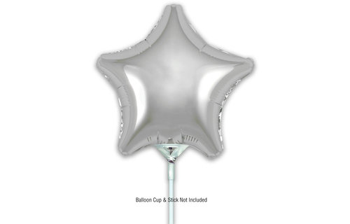 Star - Silver - 9inch - verpakt 5stks - zelfsluitend