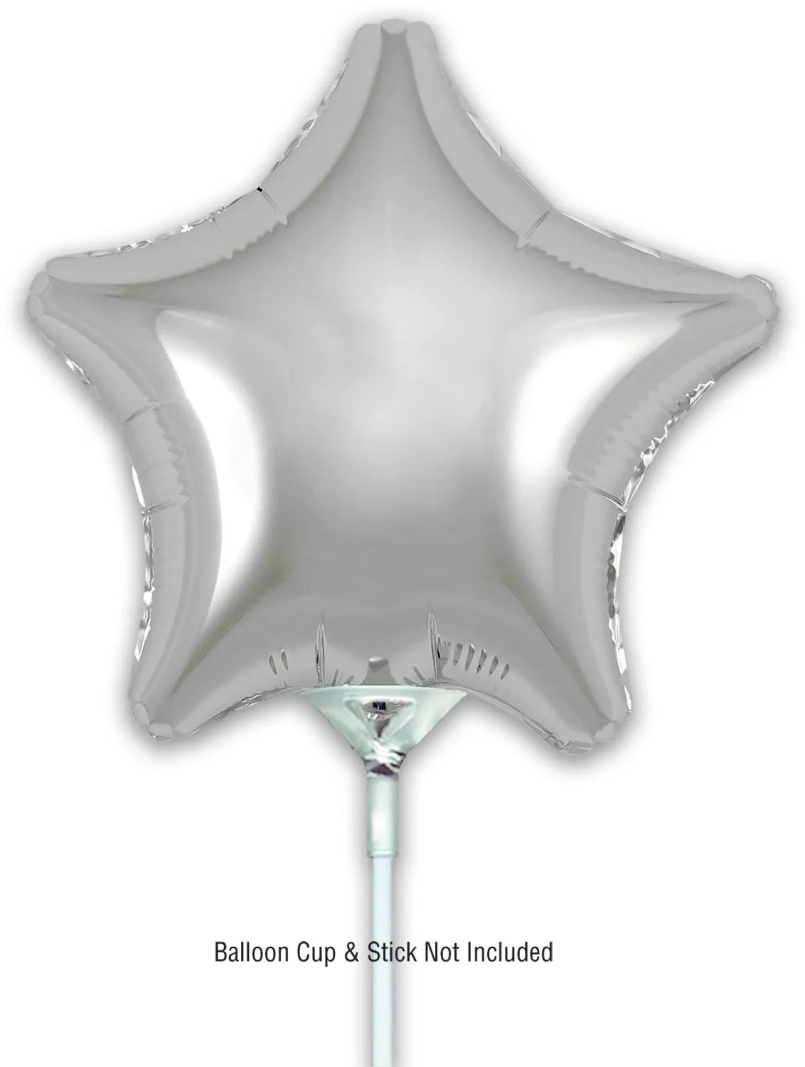 Star - Silver - 9inch - package 5 count - with valve
