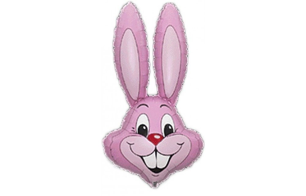 Konijn Hoofd - Pink - 24 inch - Flex