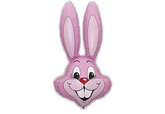 Konijn Hoofd - Pink - 24 inch - Flex