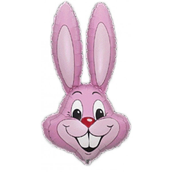 Konijn Hoofd - Pink - 24 inch - Flex