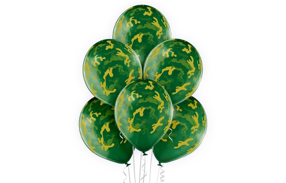 SALE > Latex - Camouflage - 12inch/30cm - 6 stuks