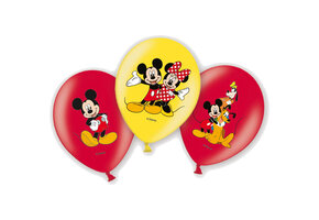 SALE > Latex - Mickey Mouse - 22.8cm - 6 stuks