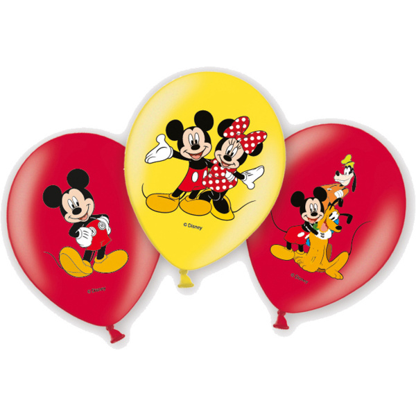 SALE > Latex - Mickey Mouse - 22.8cm - 6 stuks