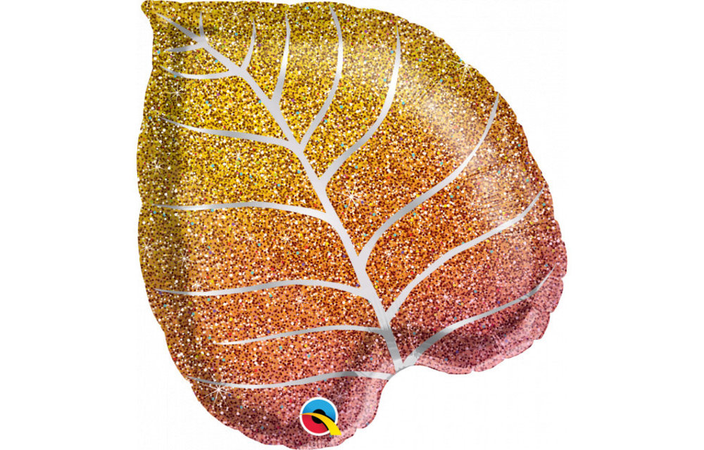 Fall Leave Glitter - 21 inch - Qualatex