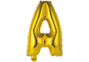 Letter Mini Gold - A - 16"/40cm zelfsluitend
