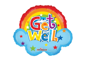 Get Well - Rainbow & Clouds - 18 inch - Kaleidoscope