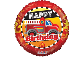 Happy Birthday Fire Truck - K18"