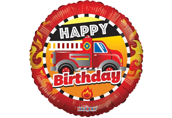 Birthday - Fire Truck - 18 inch - Kaleidoscope