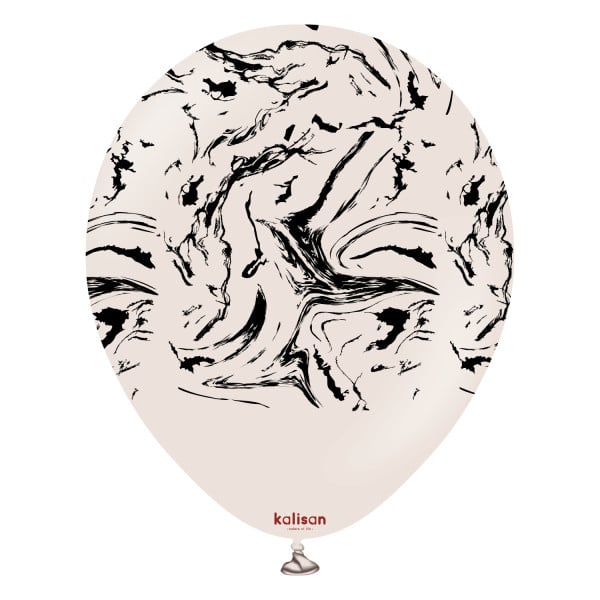 KALISAN.12" - Nebula Print - White  Sand - Black Print