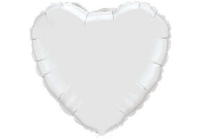 Heart - White - 32 inch - Flex - 2 stuks