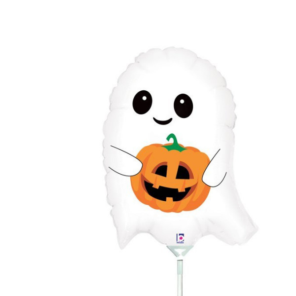 MICROFOIL - Cute Ghost with Pumpkin - 14 inch -  Betallic