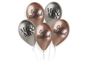 SALE > Latex - Mr & Mrs & Just Married - SHINEY - 13inch/33cm