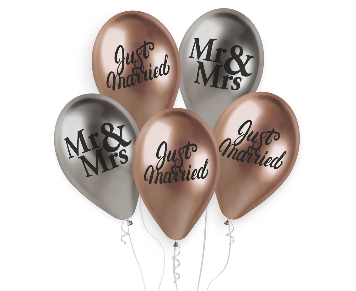 SALE > Latex - Mr & Mrs & Just Married - SHINEY - 13inch/33cm