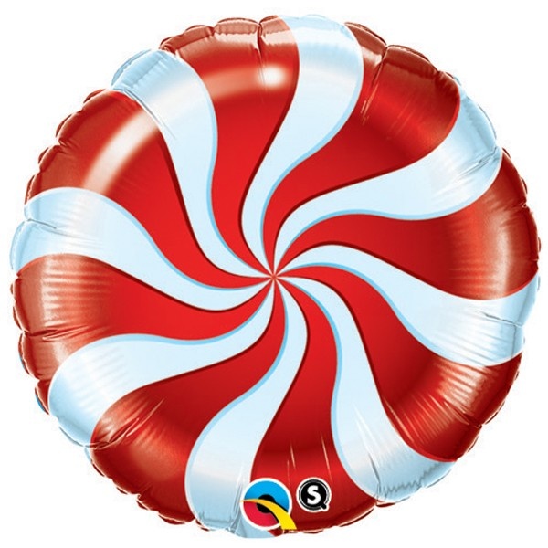 Candy Swirl - Red - 18 inch - Qualatex