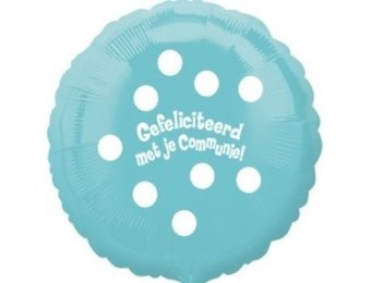 Communie Polka Dots - Light Blue - A18"/45cm