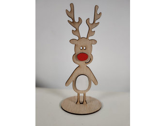 LS - Rendier staand - Hout - 7 x 20cm