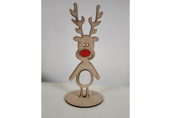 LS - Rendier staand - Hout - 7 x 20cm