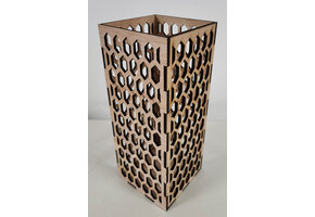 LS - Theelichtje - Hout - 20x8cm - incl led kaarsje