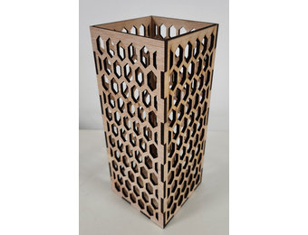 LS - Theelichtje - Hout - 20x8cm - incl led kaarsje