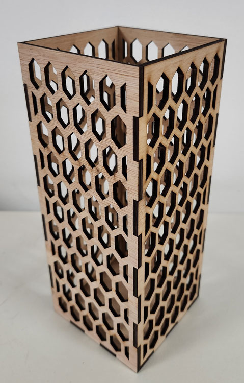 LS - Theelichtje - Hout - 20x8cm - incl led kaarsje