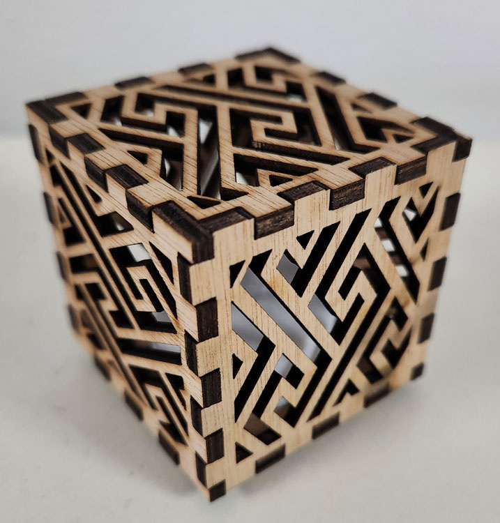 LS - Theelichtje - Hout - 5x5cm - incl led kaarsje