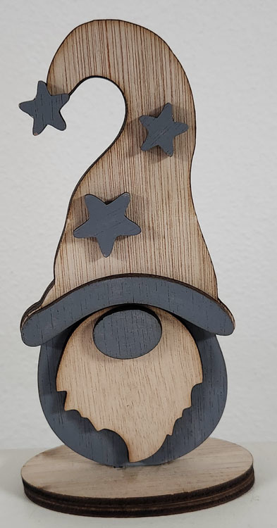 LS - Gnome - Hout -  13 x 7cm