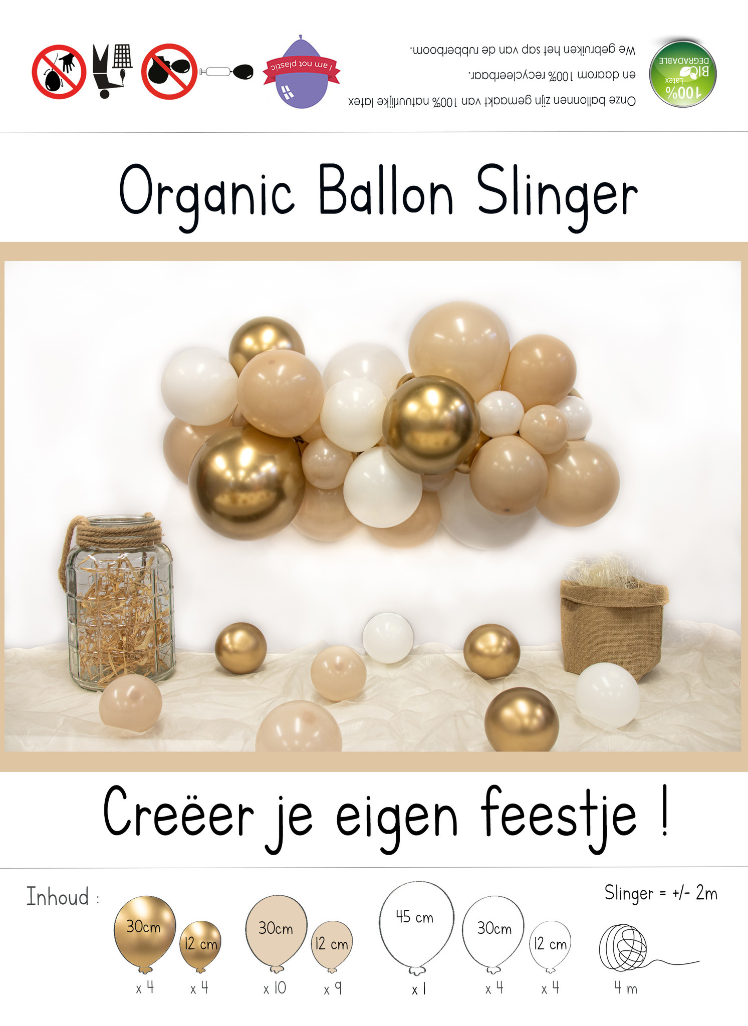 DIY Balloon Kit - Organic - White Sand
