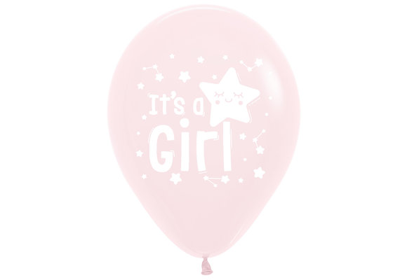 R12 - It's A Girl  STAR - Matte Pink 609 - 25 Stuks