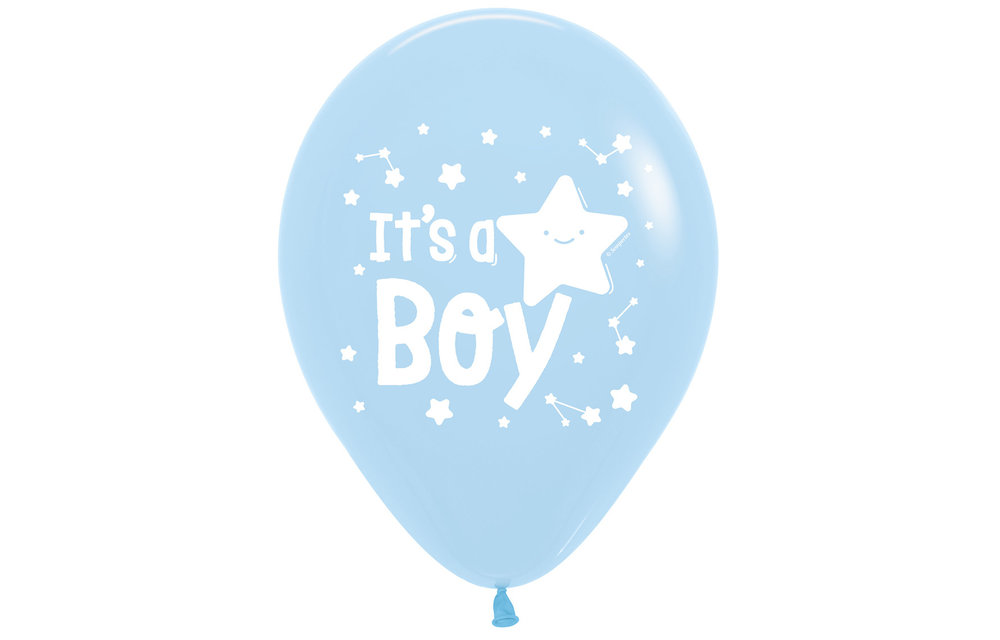 Sempertex 12 inch - It's A Boy STAR - Matte Blue 640 - 25 pieces