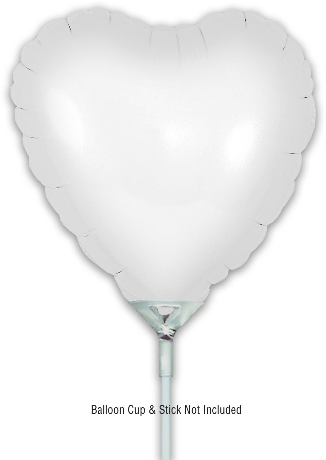 Heart - White - 9inch - verpakt 5stks - zelfsluitend