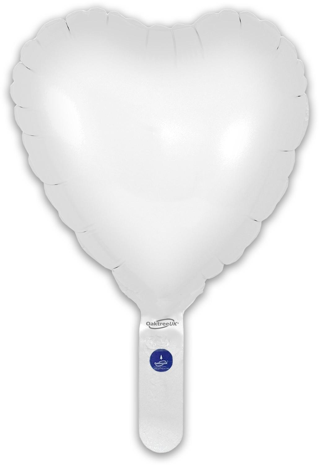 Heart - White - 9inch - verpakt 5stks - zelfsluitend