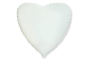 Heart - White - 18 inch - Flex - 5 stuks