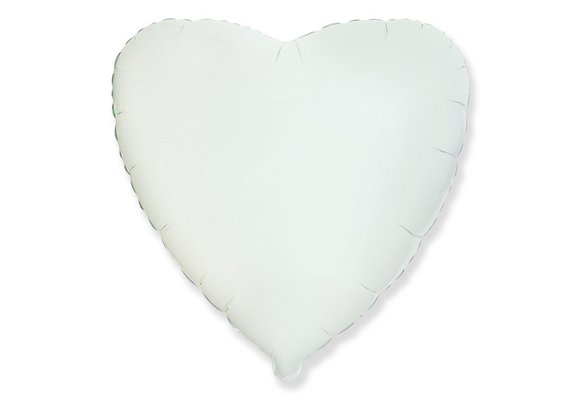 Heart - White - 18 inch - Flex - 5 pcs