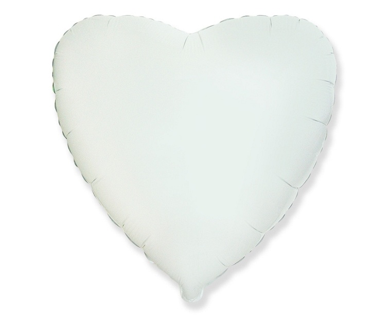 Heart - White - 18 inch - Flex - 5 pieces
