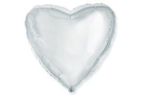 Heart - Silver - 18 inch - Flex - 5 stuks