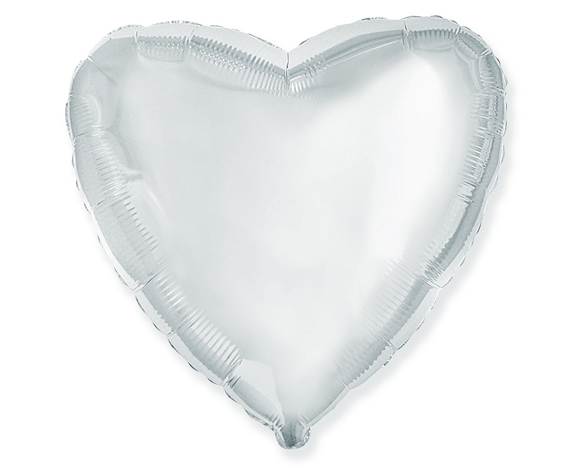 Heart - Silver - 18 inch - Flex - 5 pcs