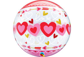 SALE > BUBBLE Connected Hearts Love - 22 inch - Qualatex.