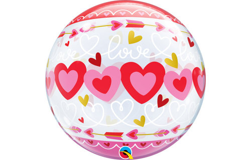 BUBBLE Connected Hearts Love - 22 inch - Qualatex