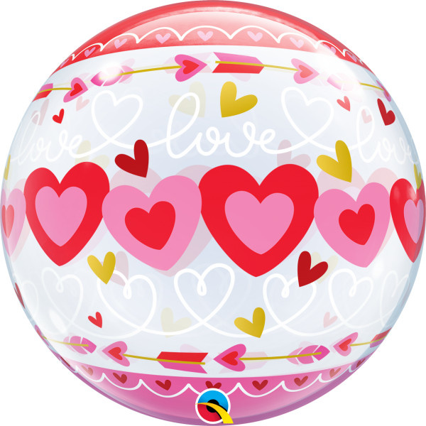 BUBBLE Connected Hearts Love - 22 inch - Qualatex