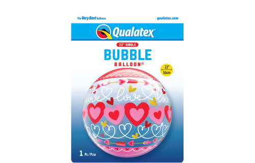 BUBBLE Connected Hearts Love - 22 inch - Qualatex
