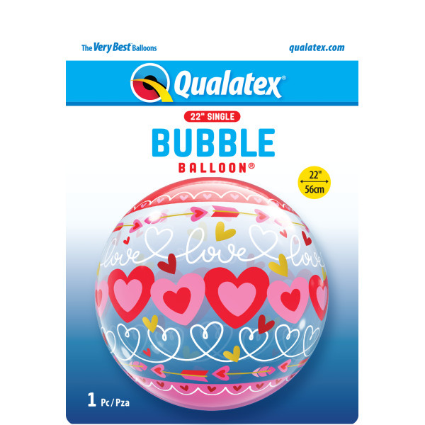 BBUBBLE Connected Hearts Love - 22 inch - Qualatex