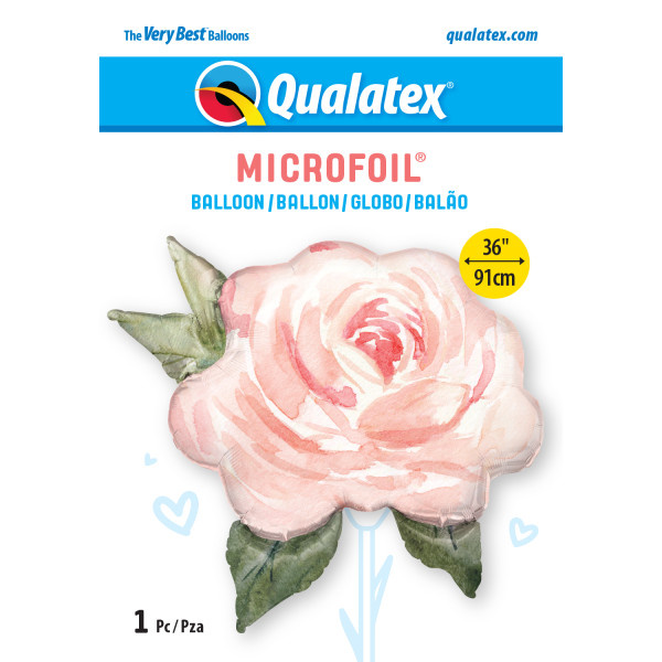 Rose -  Pink Watercolour - 36 inch - Qualatex