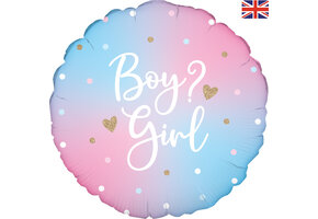 Genderreveal -  Ombre Blue/Pink -18 inch - Oaktree