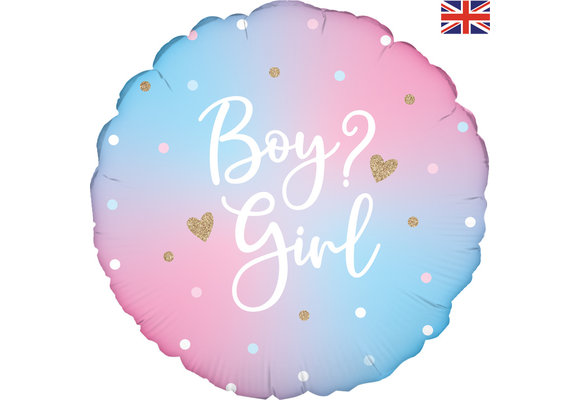 Genderreveal -  Ombre Blue/Pink - 18 inch - Oaktree